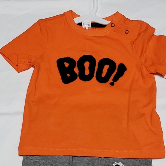 Baby Halloween 2 Piece Outfit BOO! Orange Top NWT - Picture 4 of 4